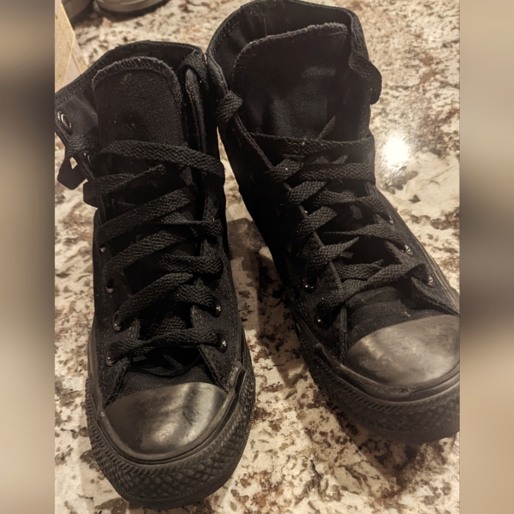 Chuck Taylor All Star Classics all black High Top Shoes~